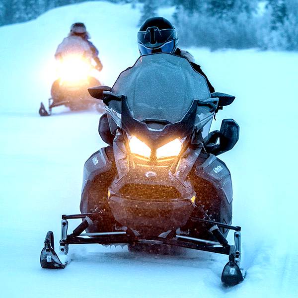 Plastic snowmobile shield